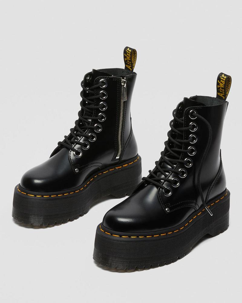 Dr Martens Jadon Max Platform Støvler Dame Sort | DK 239ILH